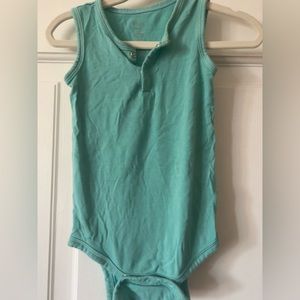 Kyte sleeveless bodysuit in jade